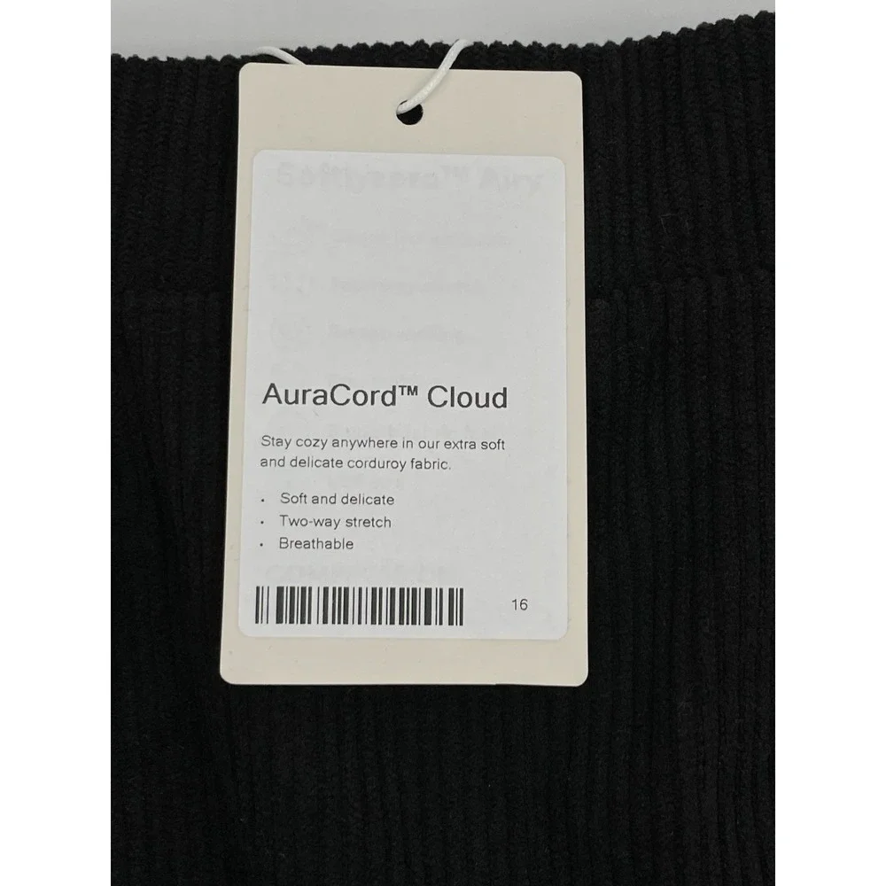 NWT Halara Womens XL Black Aura Cord Cloud Skirt Soft‎ Stretchy